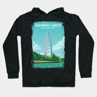 Gateway Arch National Park Travel Poster Hoodie